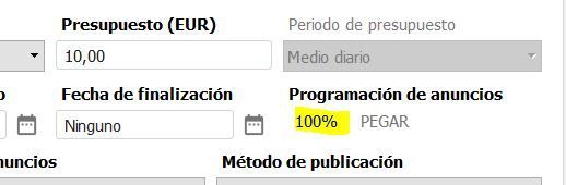Programación de anuncios.