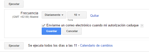 Realizar una programación sobre un Script de Google Ads