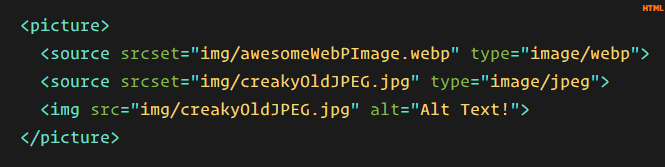Webp HTML