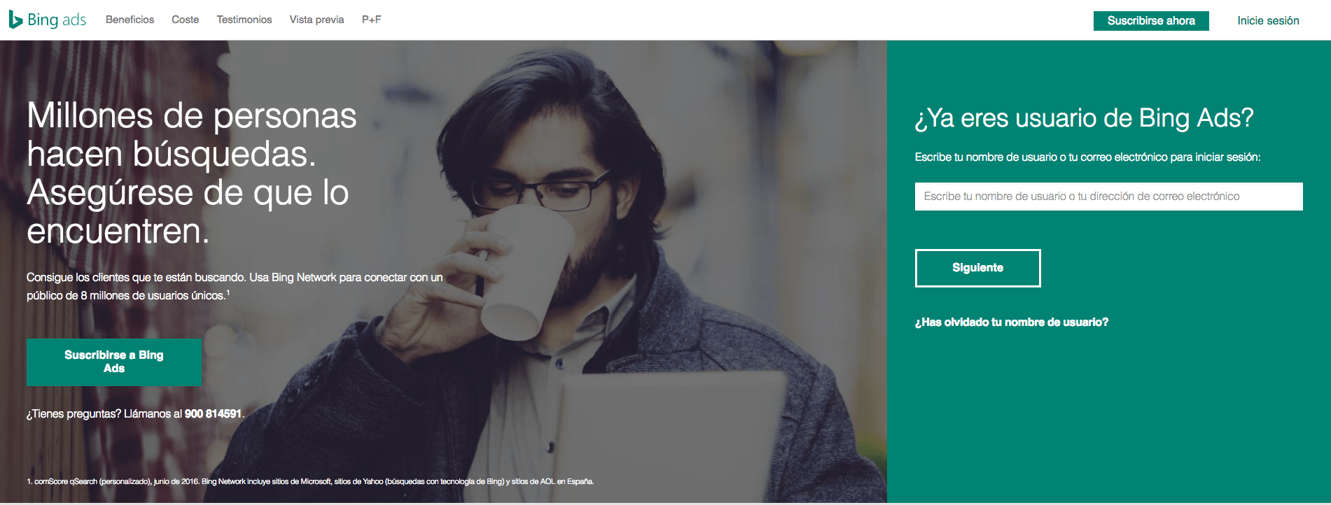 Registro en Bing Ads