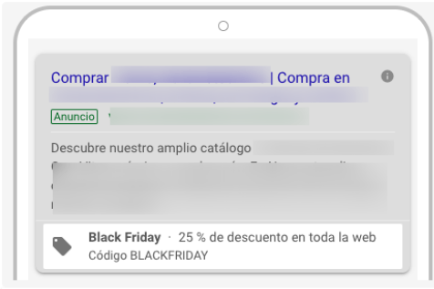 Extensión de promoción para Black Friday