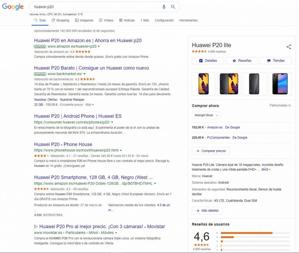 Anuncio de Jackpot en Google Shopping