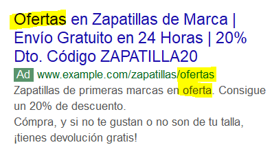 Anuncio relevante para el usuario