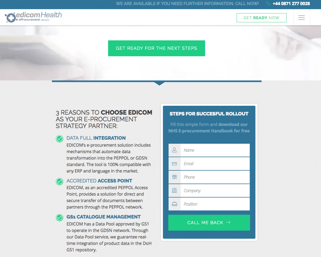 Ejemplo Landing PPC B2B
