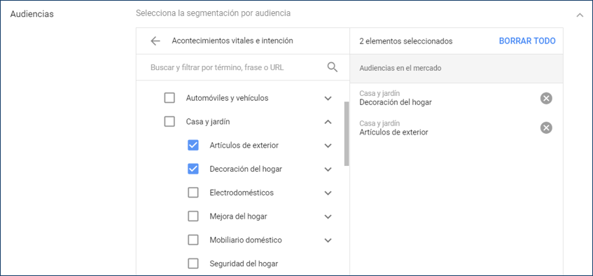 Audiencias en el mercado