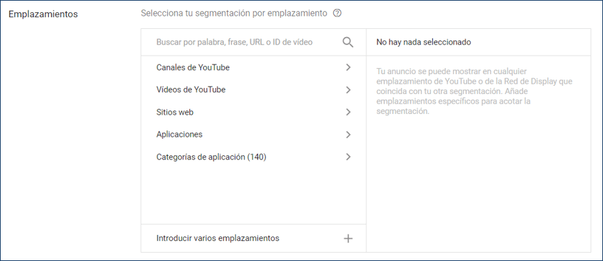 Emplazamientos