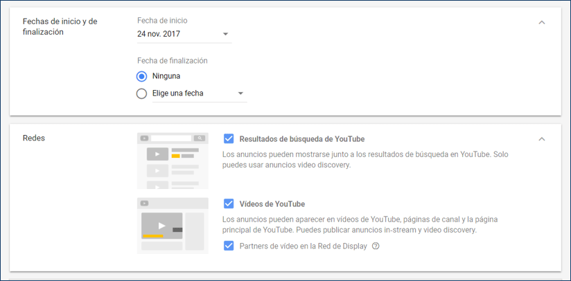 Fechas y redes