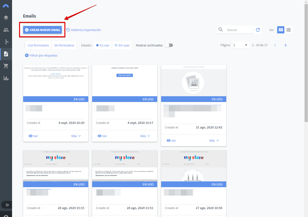 Listado de Emails disponibles con Connectif