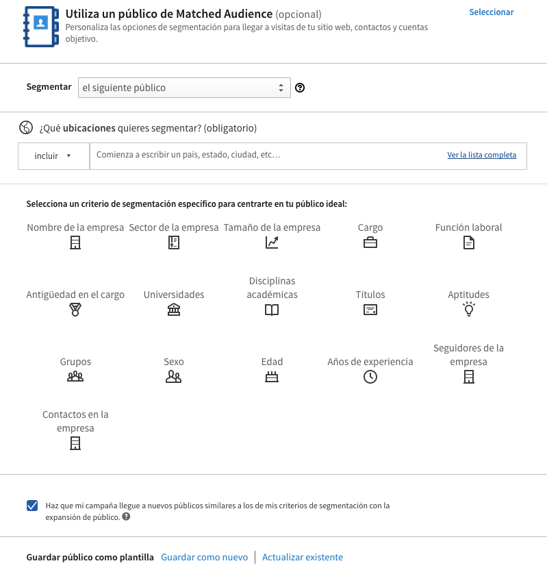 Criterios de segmentación