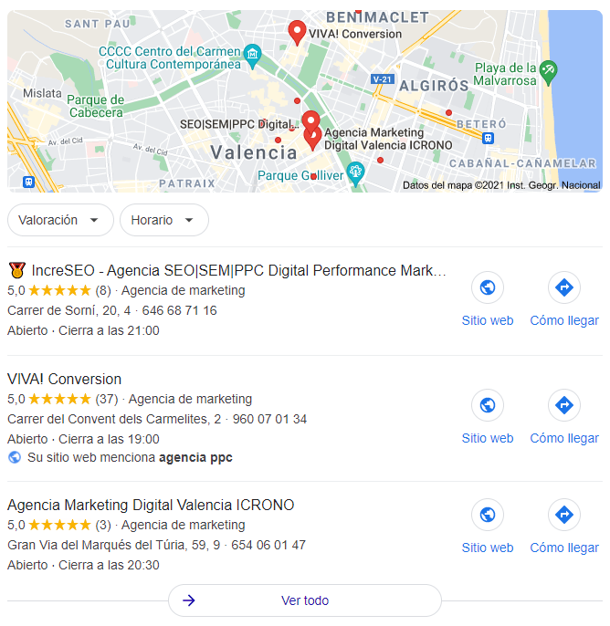 Reseñas de Google My Business
