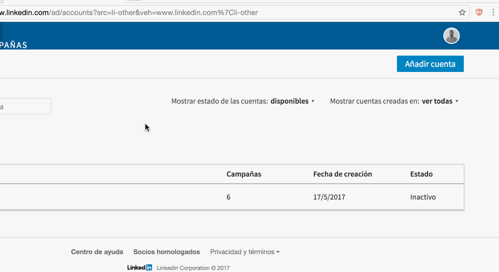 Cómo crear una cuenta publicitaria