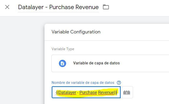 Configuración de una variable en Google Tag Manager