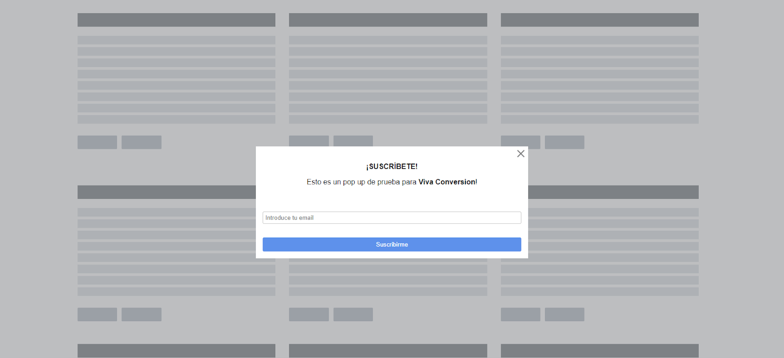 Pop Up Formulario de Connectif