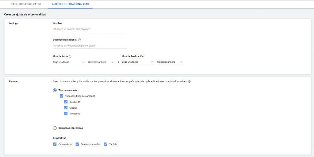 ajuste estacionalidad para tu estrategia de Paid Media