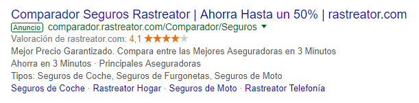 Anuncios orientados a beneficios.