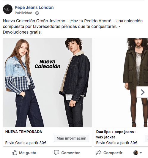 Personalización de anuncios en Facebook Ads