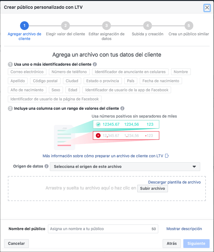 Audiencia personalizada LTV