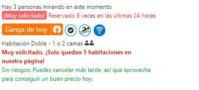 Factor de urgencia en ficha de producto