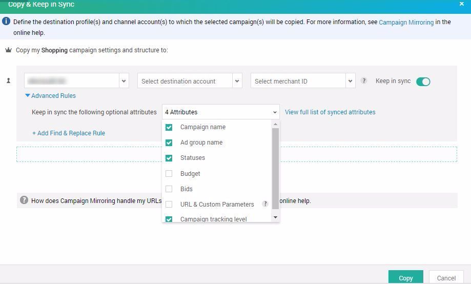 Tutorial de Kenshoo: campaign mirroring