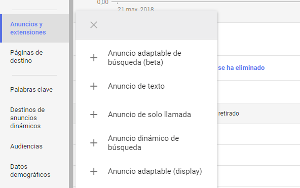 Crear anuncios adaptables de búsqueda.