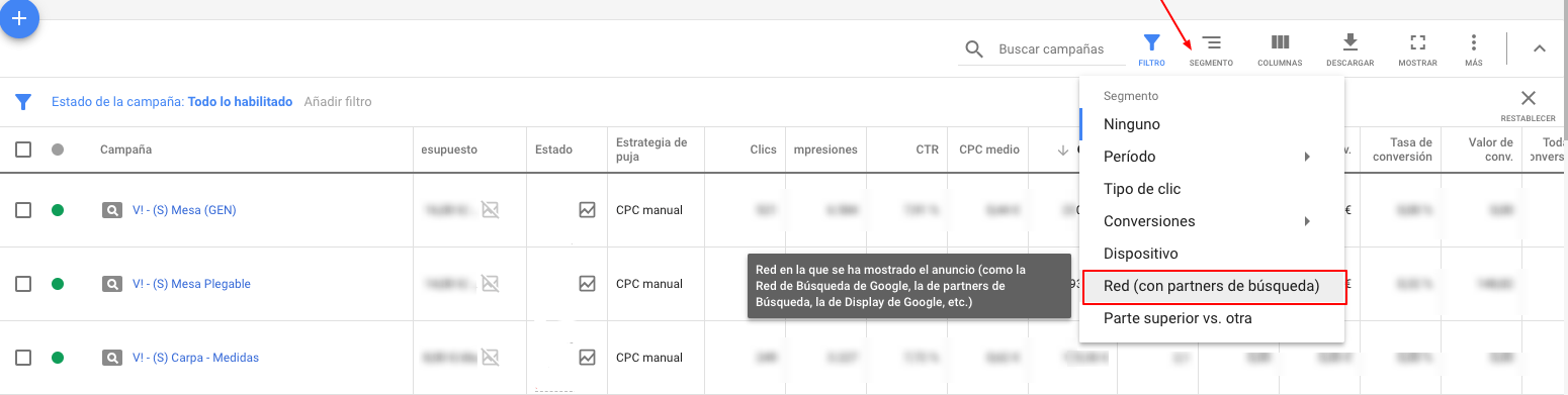 Segmento de Partners de Búsqueda - Expertos en PPC