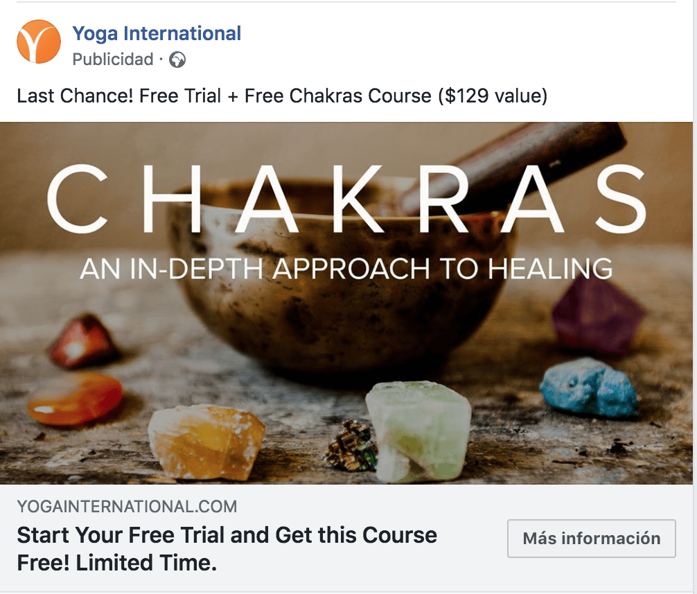 Facebook Lead Ads - Ejemplo de prueba gratuita