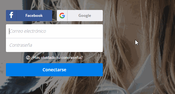 Ejemplo de validación de formularios en tiempo real - deezer.com
