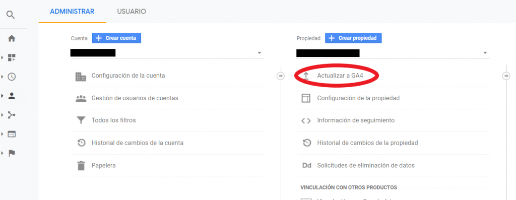 Actualizar Analytics 4