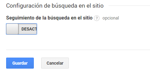 Configuración de Búsquedas en el Sitio