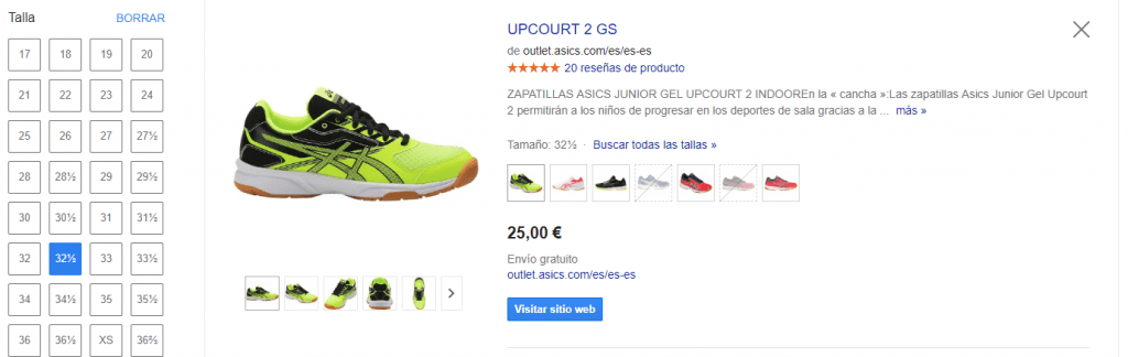 Producto Variable en Google Shopping