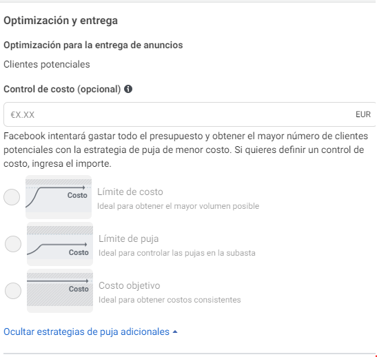 Estrategias de puja automatizadas en Facebook