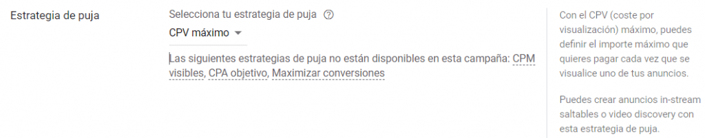 Estrategias de puja de Youtube