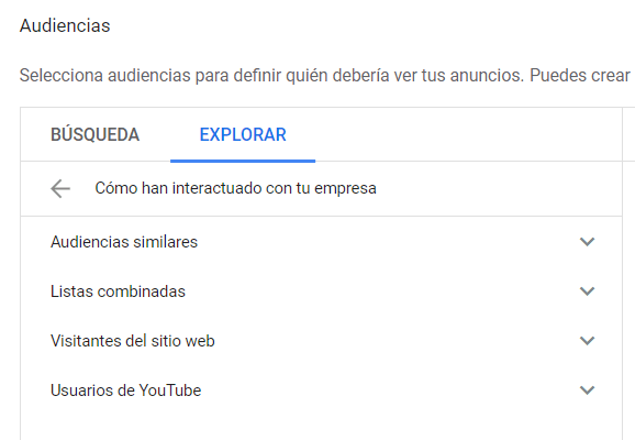 Segmentación en YouTube Ads por Remarketing de vídeo