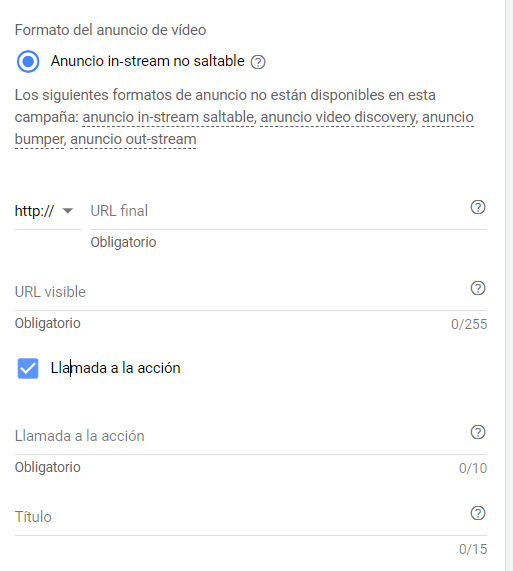 Creando un anuncio In-stream no saltable