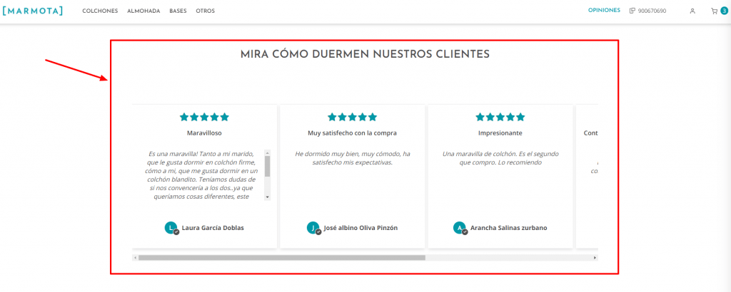 Seguramente en cada paso del embudo podemos utilizar generadores de confianza diferentes, pero estos son los que consideramos más relevantes en la HomePage.