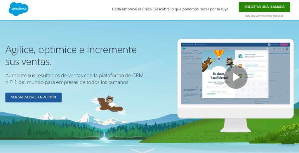 CTAS de la Landing Page de Salesforce