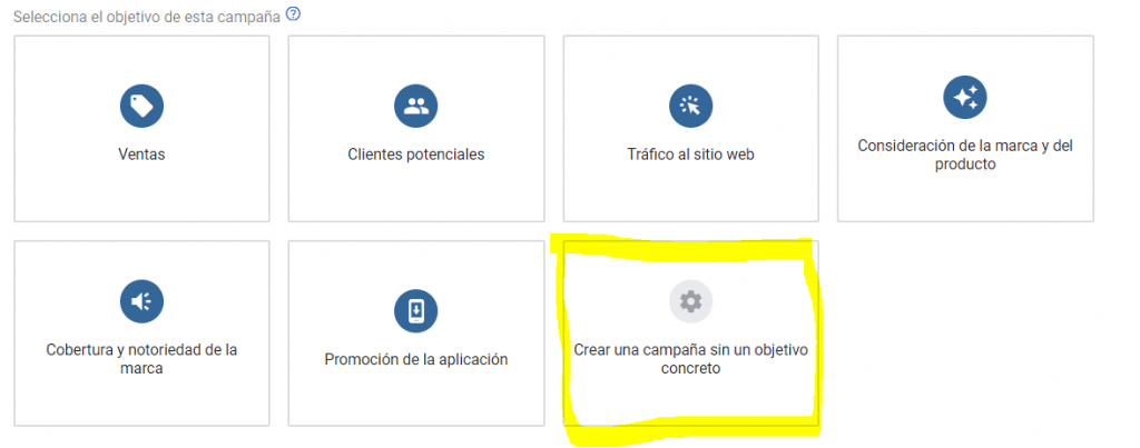 Objetivo de las campañas de vídeo