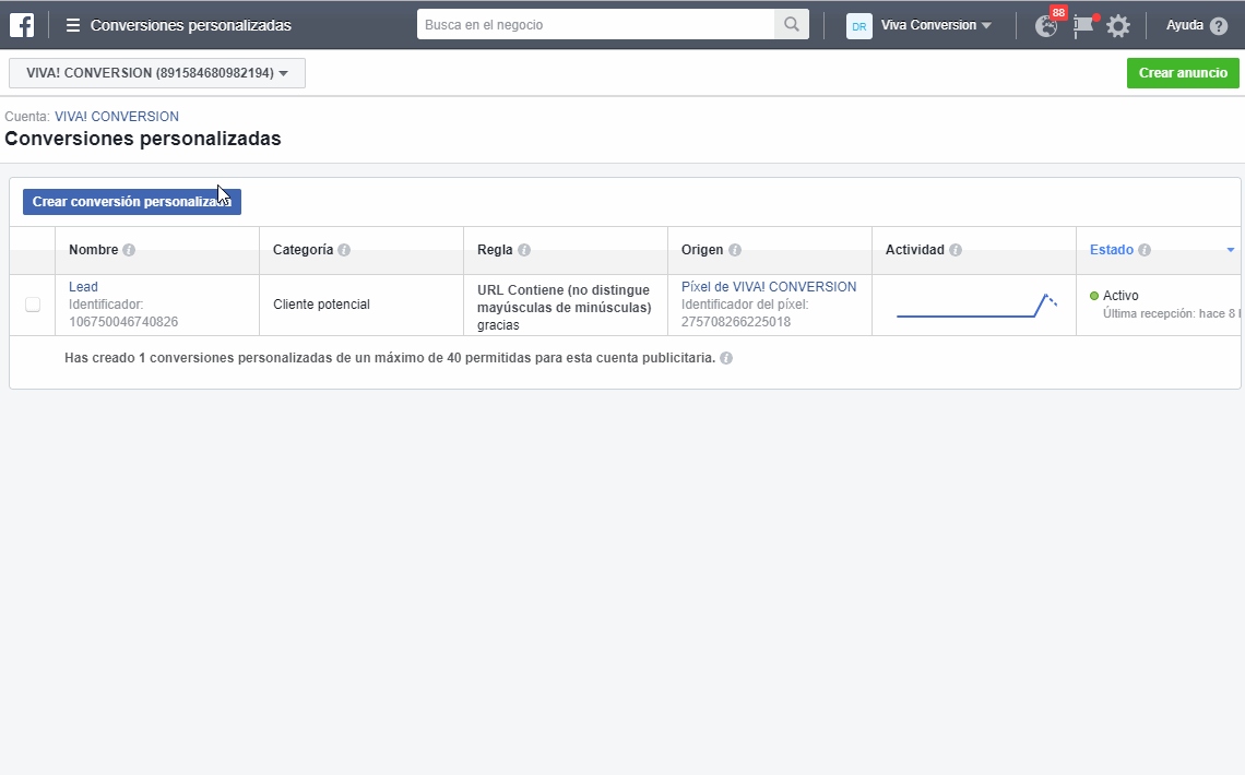 Vender más con Facebook - Crear conversiones personalizadas con Facebook