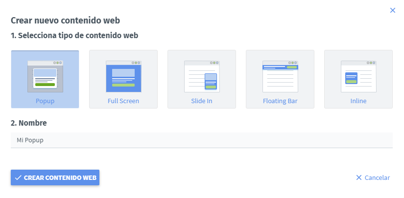 Tipos de Contenido Web