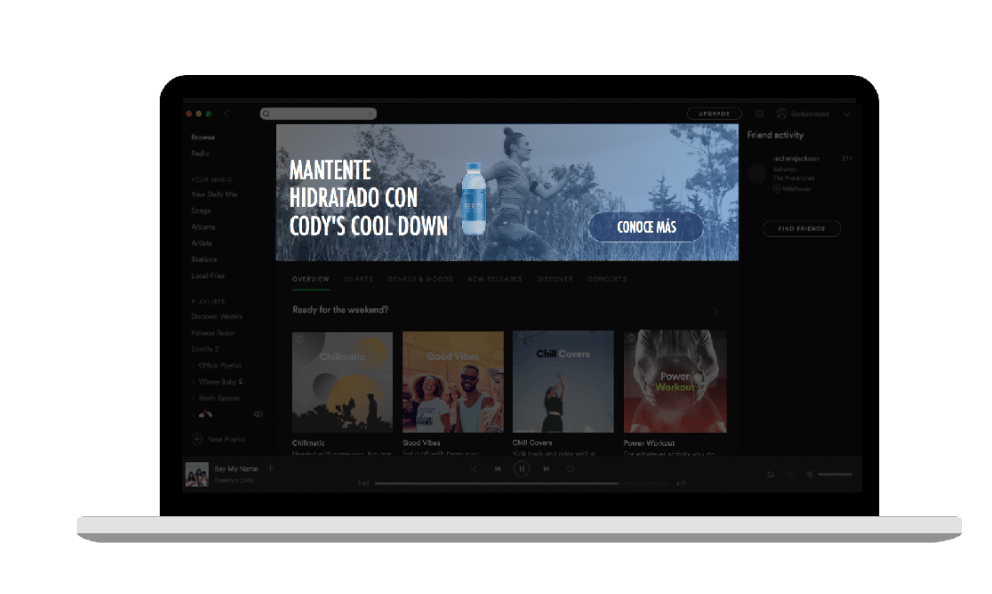 Publicidad en Spotify - Formato Megabanner