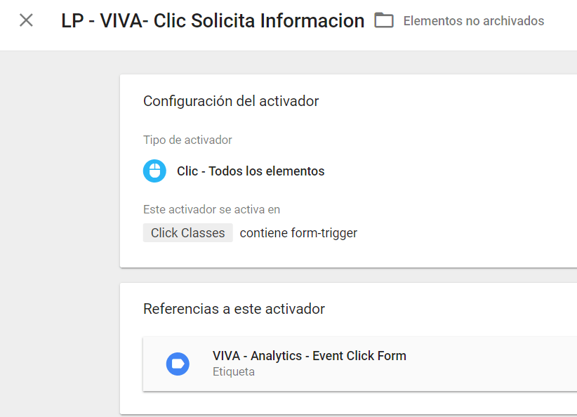 Tag Manager Activador