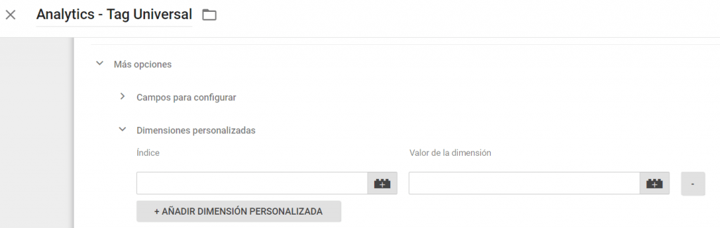 Metricas en Tag Manager