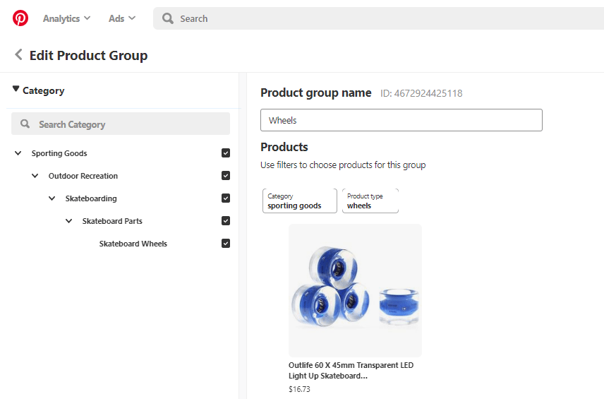 pinterest grupos de anuncios