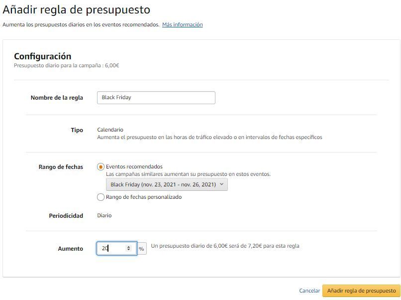 Reglas de Presupuesto