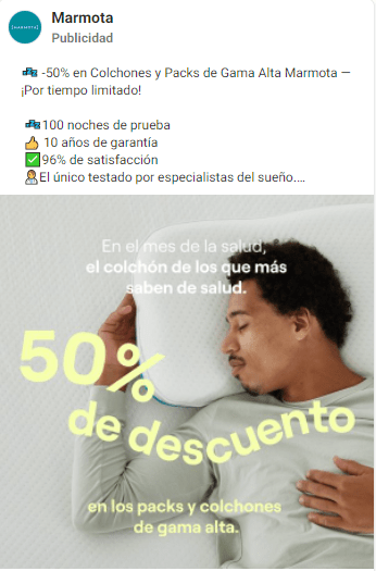 Copywriting en anuncio de Facebook Ads