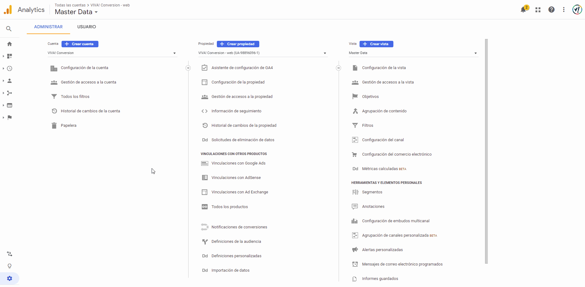 Google Analytics 4 - Crear Cuenta