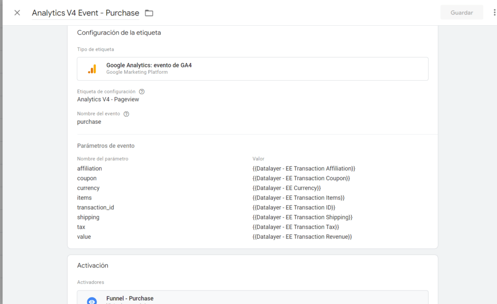 Google Analytics 4 - Crear Evento GTM