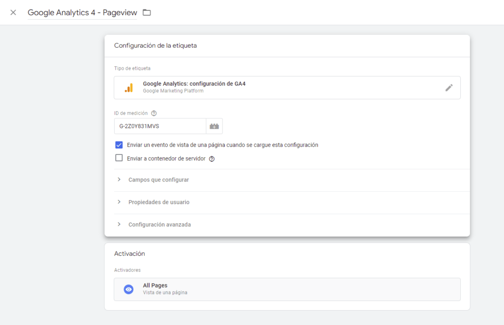 Google Analytics 4 - GTM