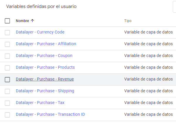 Tag Manager - Variables GA4