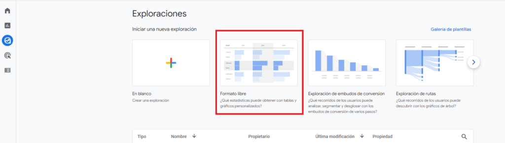 
Selecciona un informe de formato libre